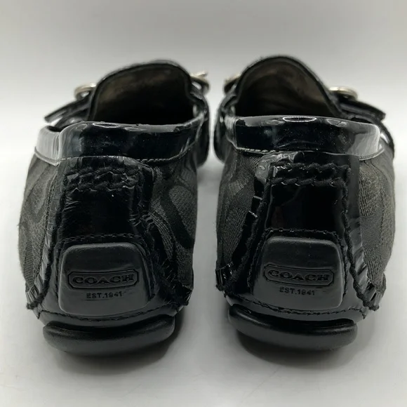 Coach Signature Loafers Sharin size 6B Jacquard Buckle Slip On Shoes EUC (E) - Picture 5 of 11
